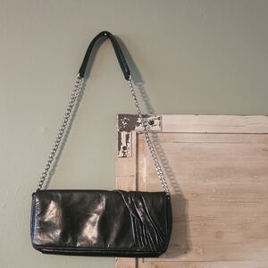 HOBO ELegant Black Leather Shoulder Bag